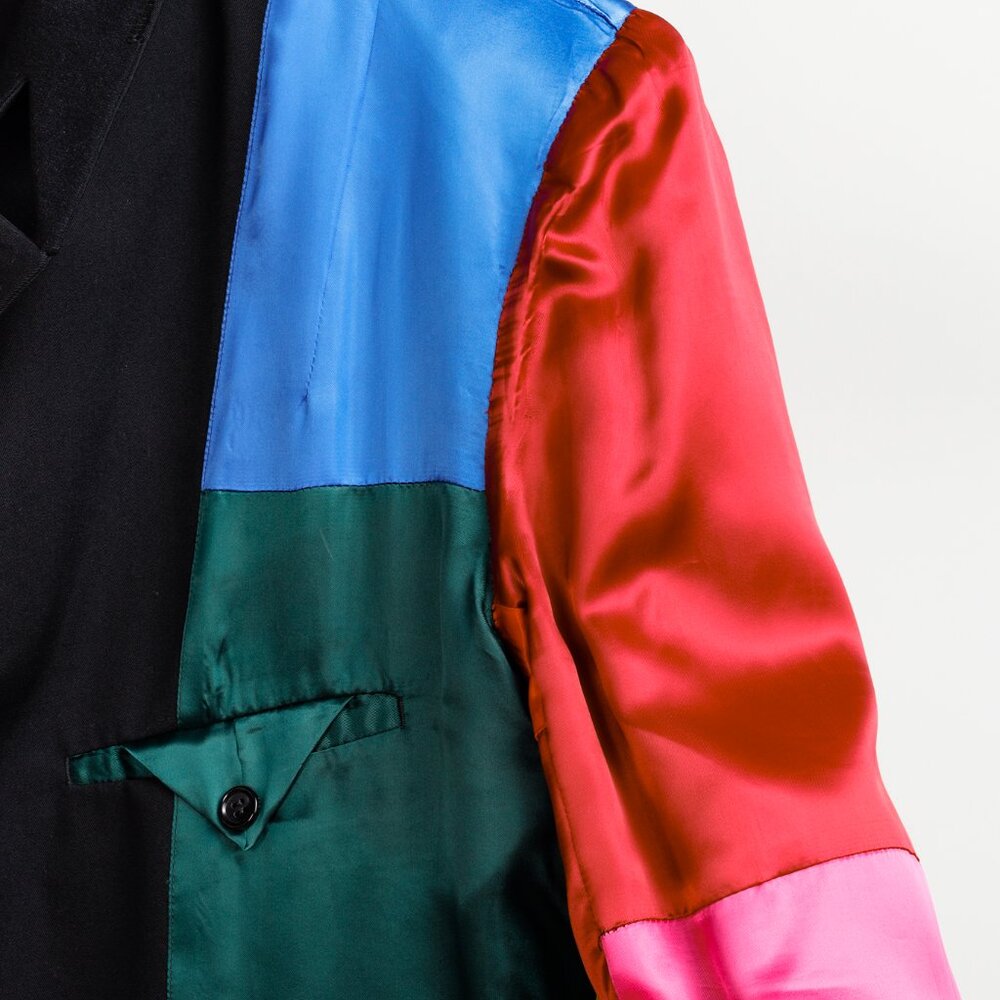 Comme Des Garcons Homme Plus 2017 Black Blazer Multi-Colour Lining - Picture 8 of 16